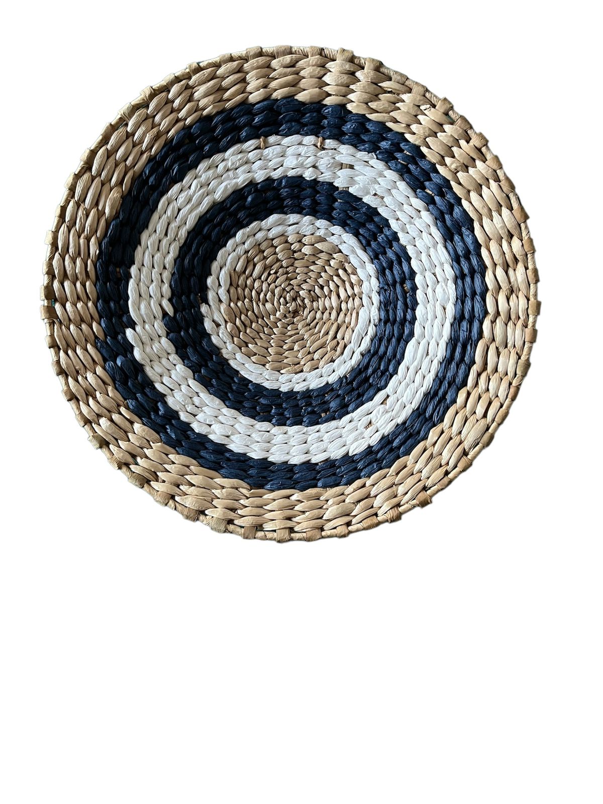 Plato Mural Redondo Fibra Natural, Tamaño L Para Pared