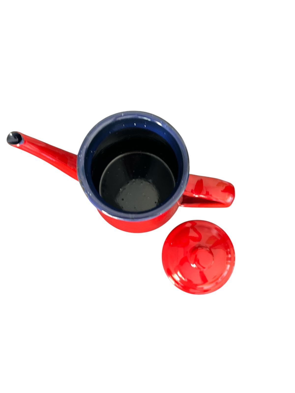 Tetera Vintage Enlozada Roja 1.2 Lt Apta Para Fuego Directo