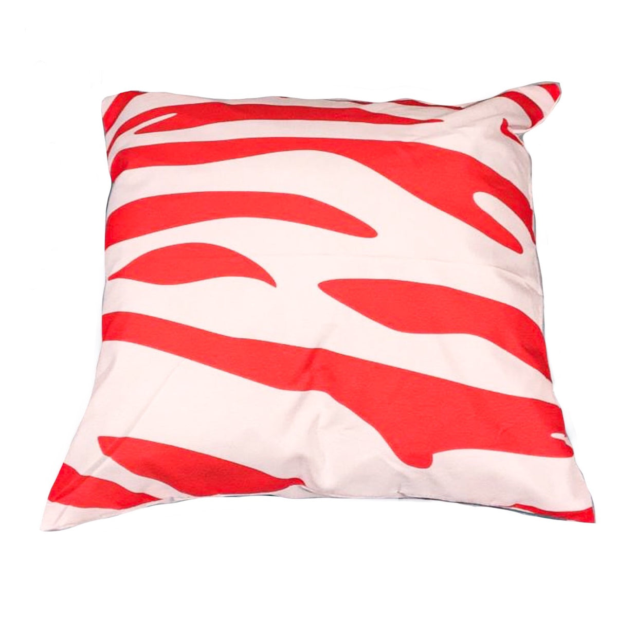 Funda Cojín Estilo Cebra 45 X 45 Con Cierre - Rojo