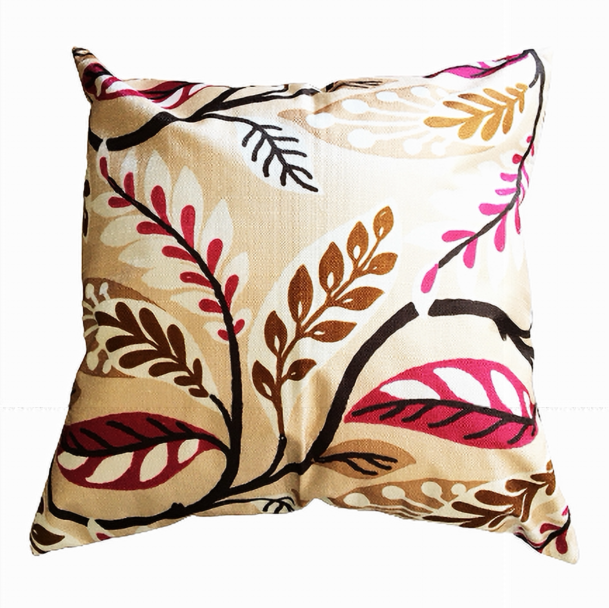 Funda Cojin 45 x 45 estampado con hojas