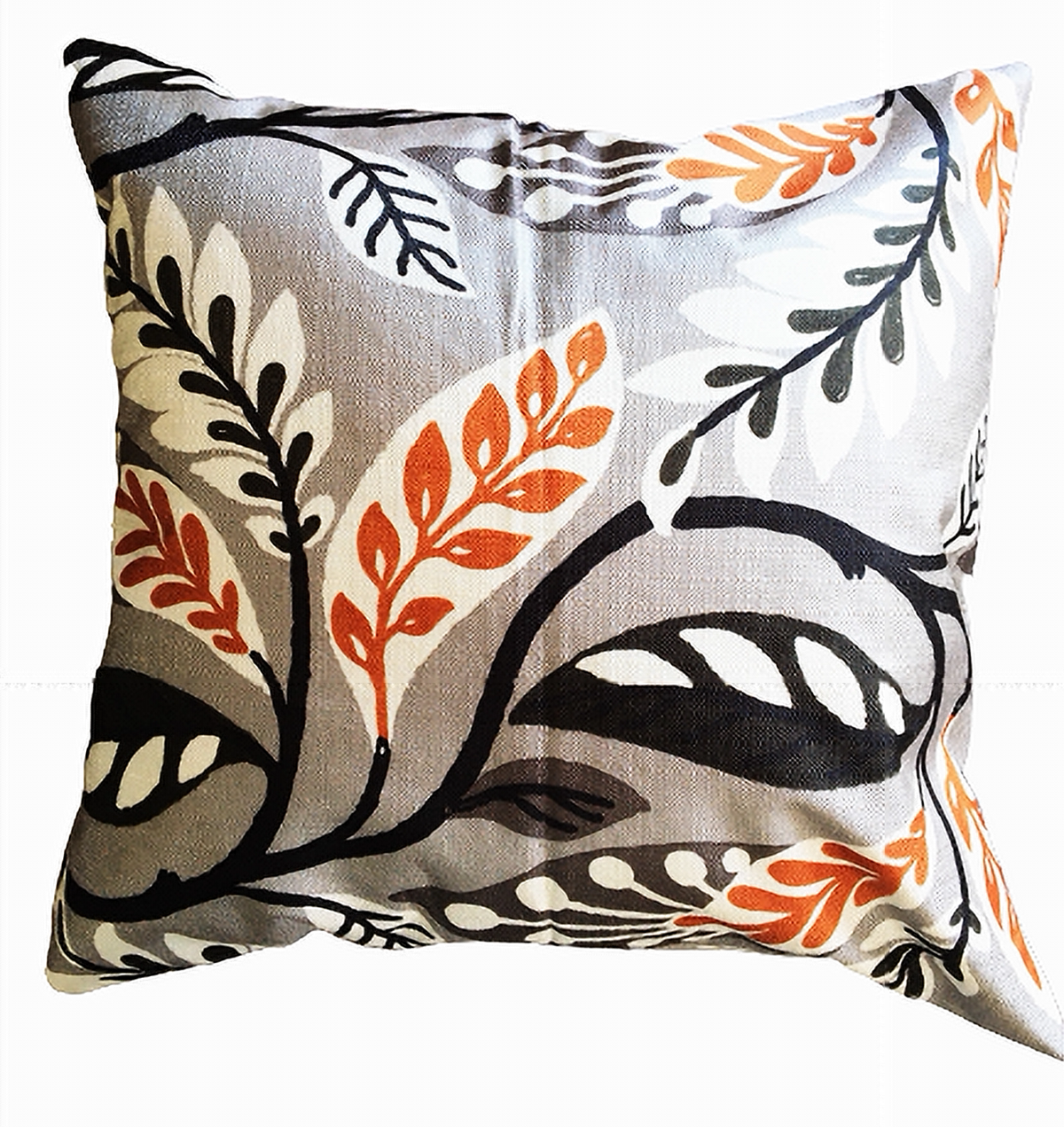 Funda Cojin 45 x 45 estampado con hojas