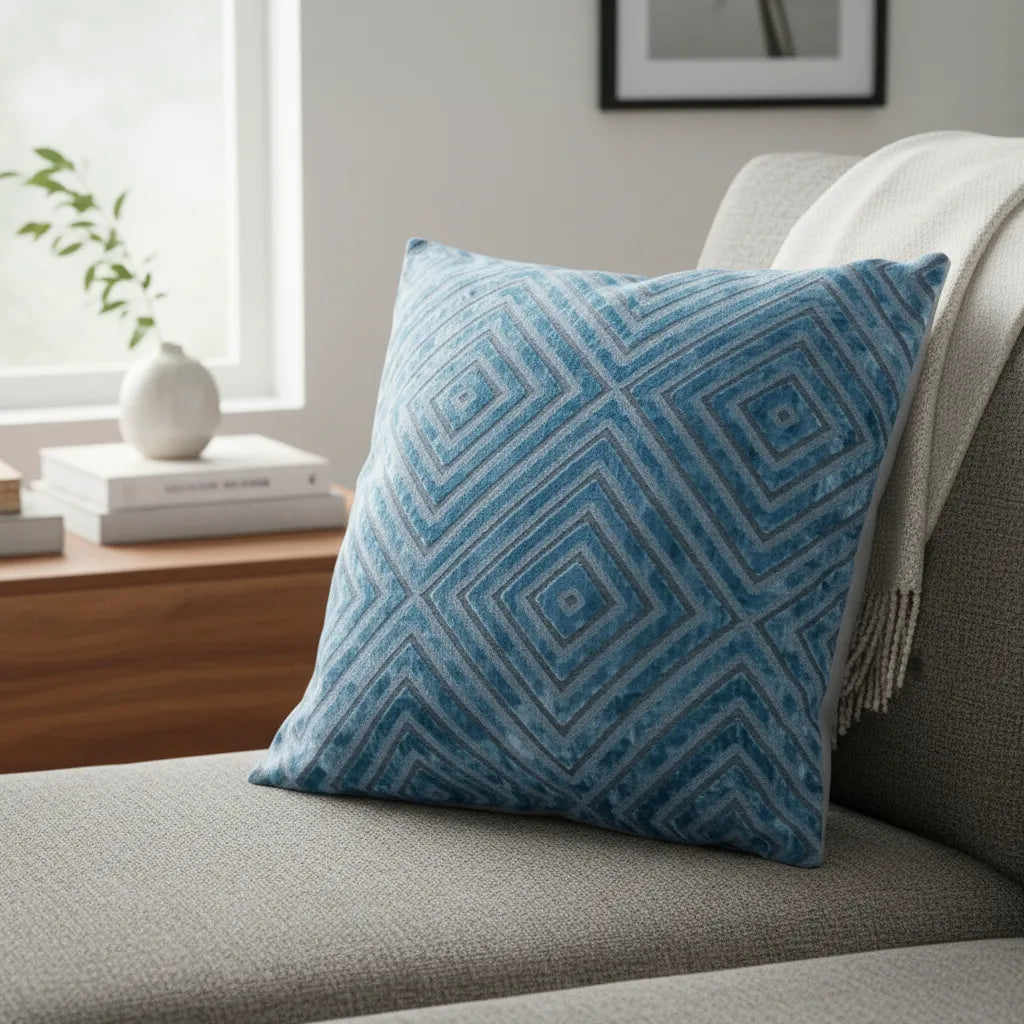 Funda De Cojin De Felpa Con Diseño 45 X 45 Con Cierre