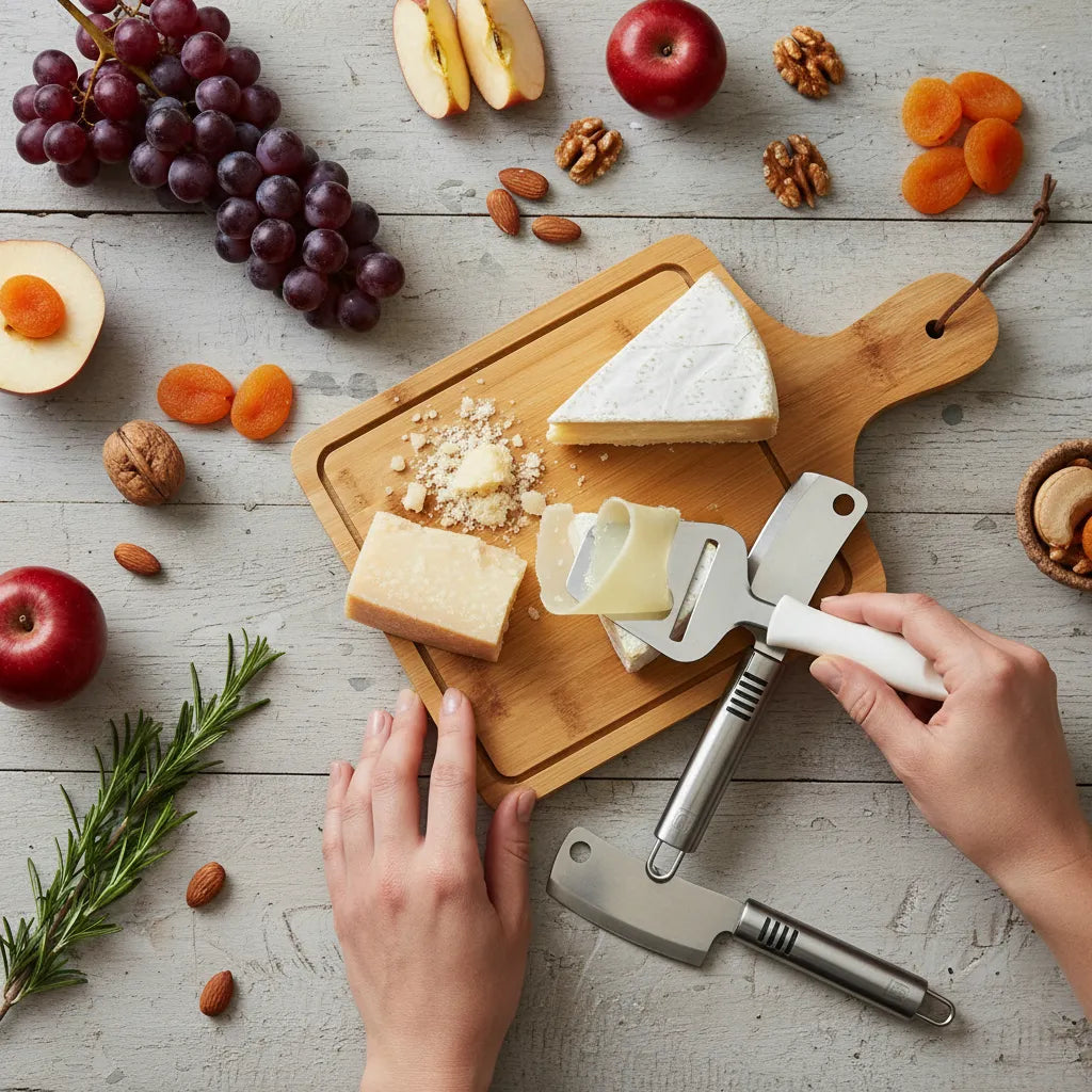 Tabla de cortar Queso con Utensilios