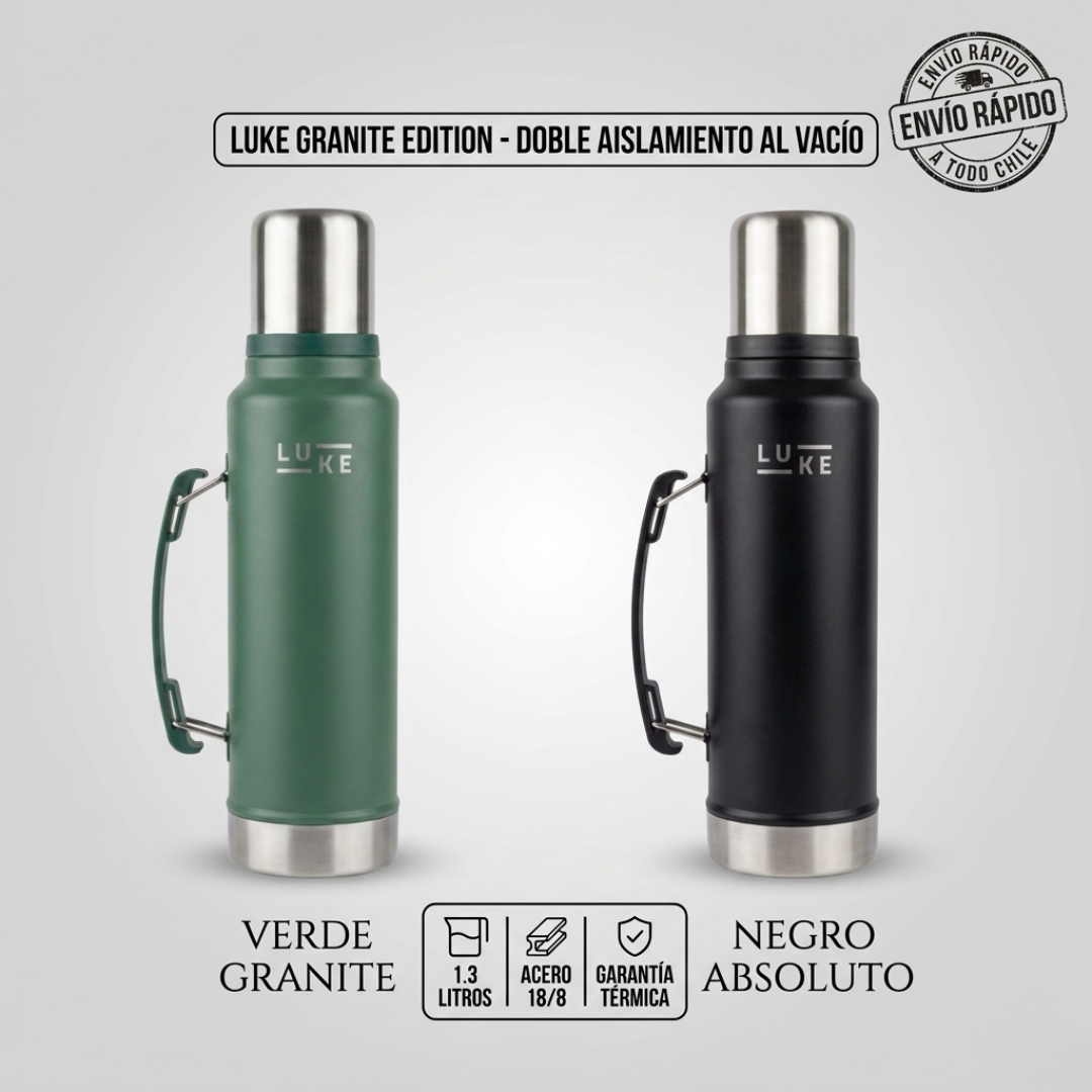 Termo Luke Granite edition  Acero Inoxidable 18/8 y Manija Retractil