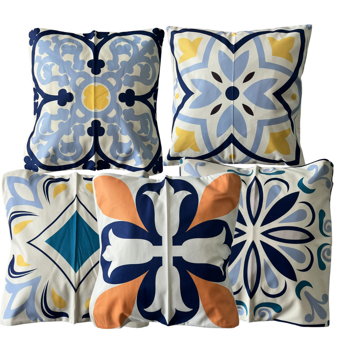 Funda Cojin 45 x 45 diseño Mayólica