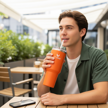 Vaso Termico Quencher Acero Inoxidable 1,2 Lt Sunset Naranja