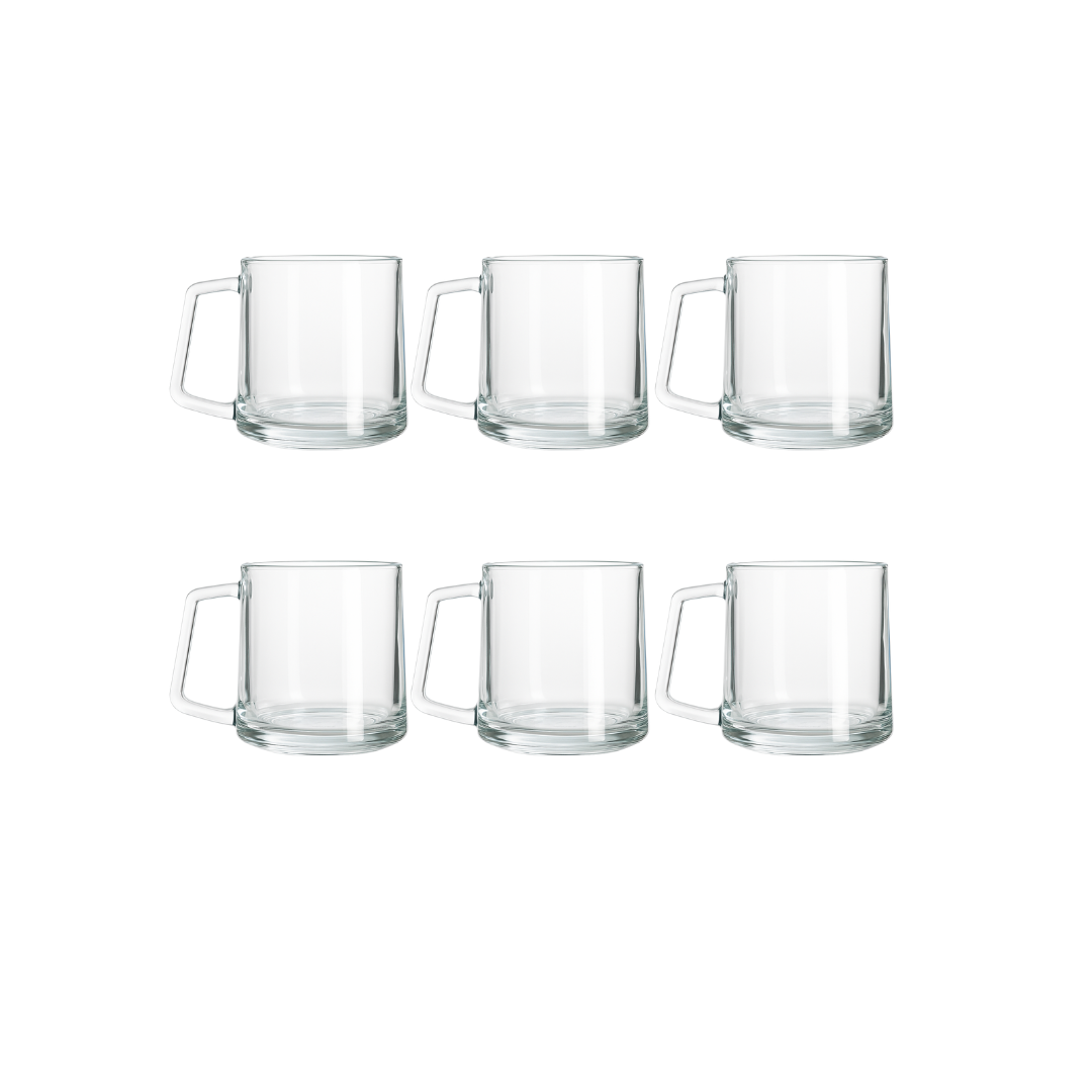 Set De 6 Tazas Mug Toroidal 170ml Deli Glass