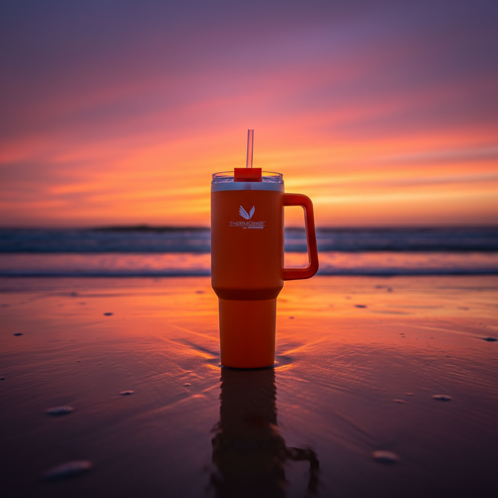 Vaso Termico Quencher Acero Inoxidable 1,2 Lt Sunset Naranja