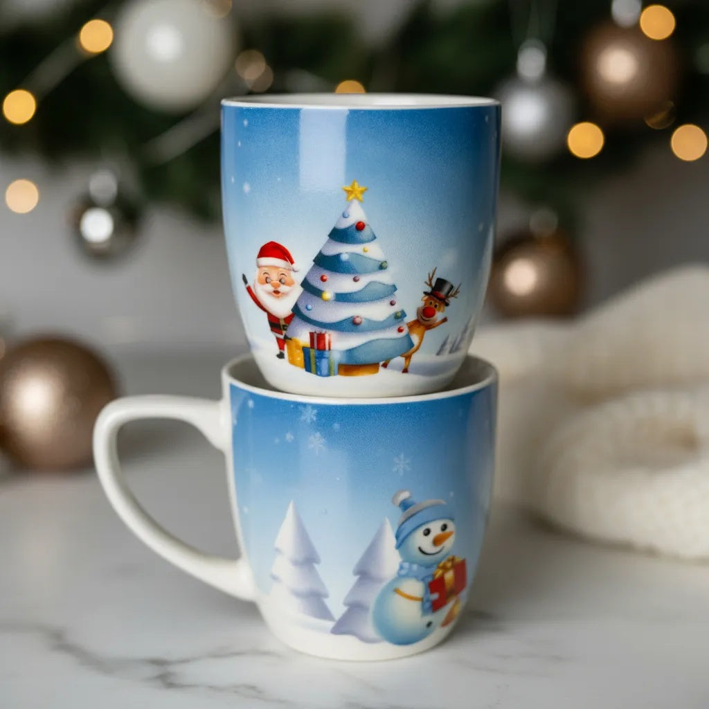 Pack De 2 Tazas Cups & Mugs 150 Ml Diseño1 Navidades