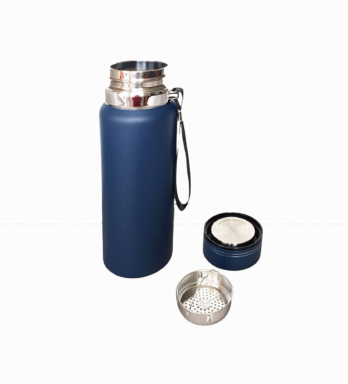 Botella Liquido 800 Cc. Acero Inoxidable Con Asa