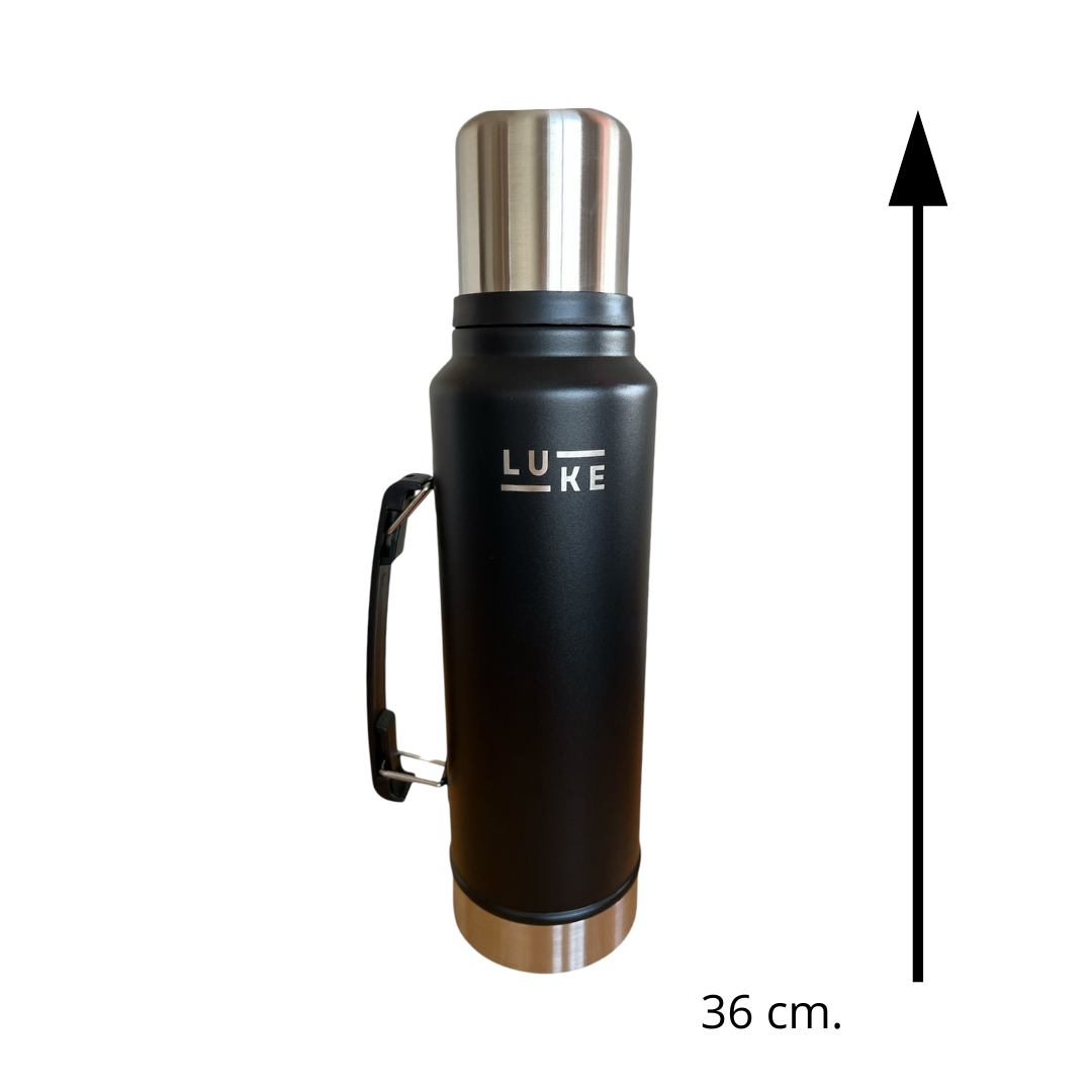 Termo Liquido Acero Inoxidable 1.3 Lts. Granite Negro - Luke