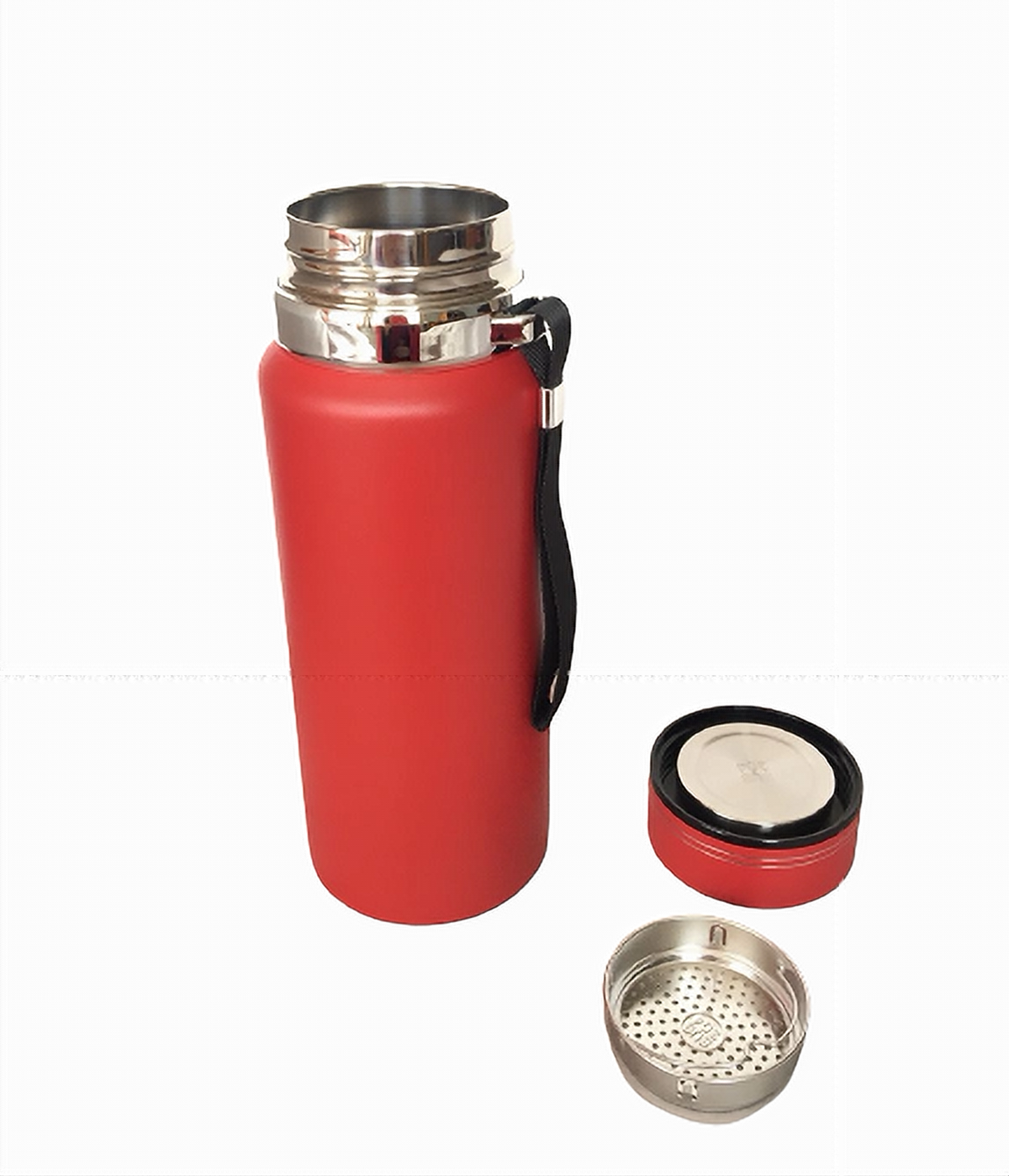 Botella Liquido 800 Cc. Acero Inoxidable Con Asa