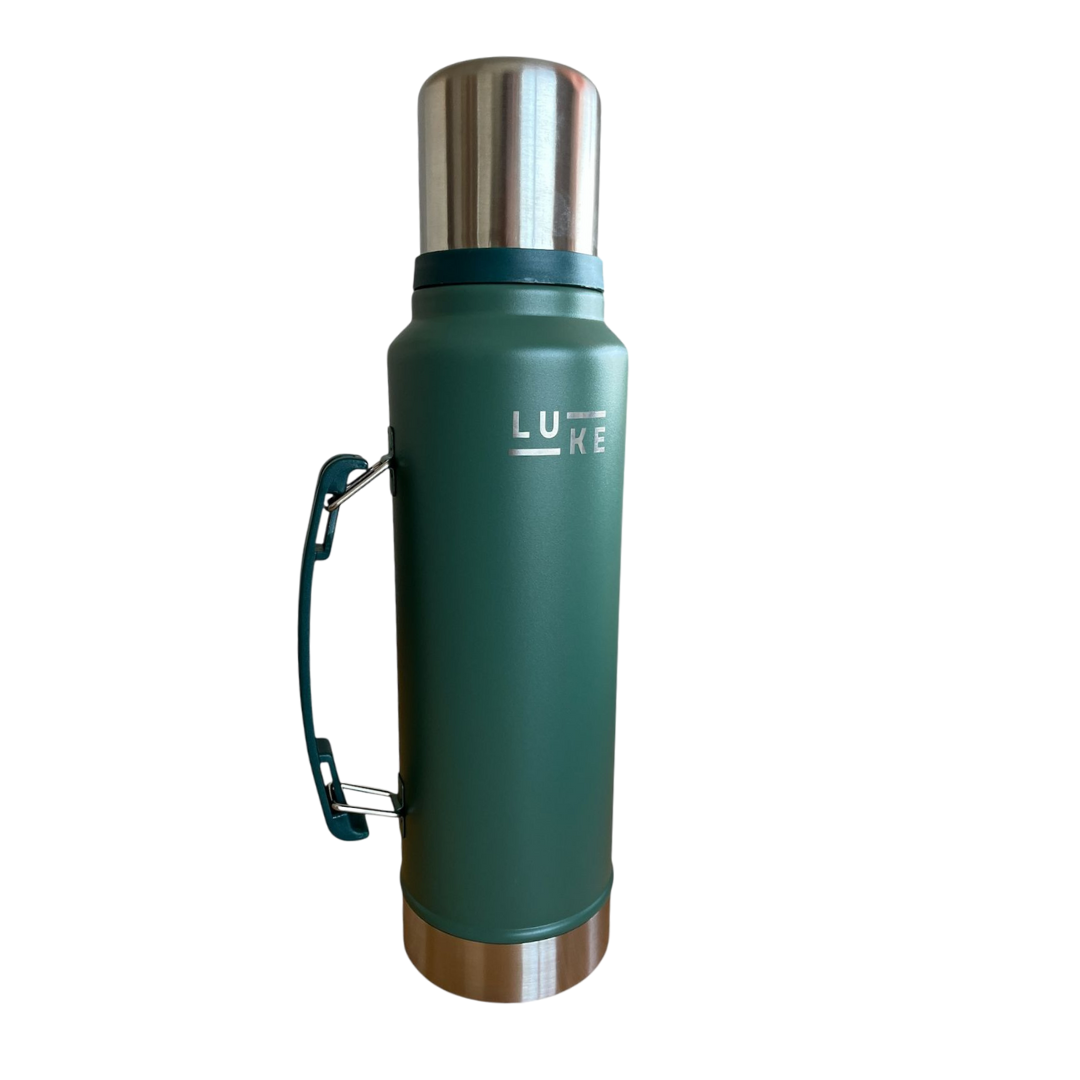 Set Termo Mate Luke Verde + Mate Verde Acero Inoxidable + Bombilla