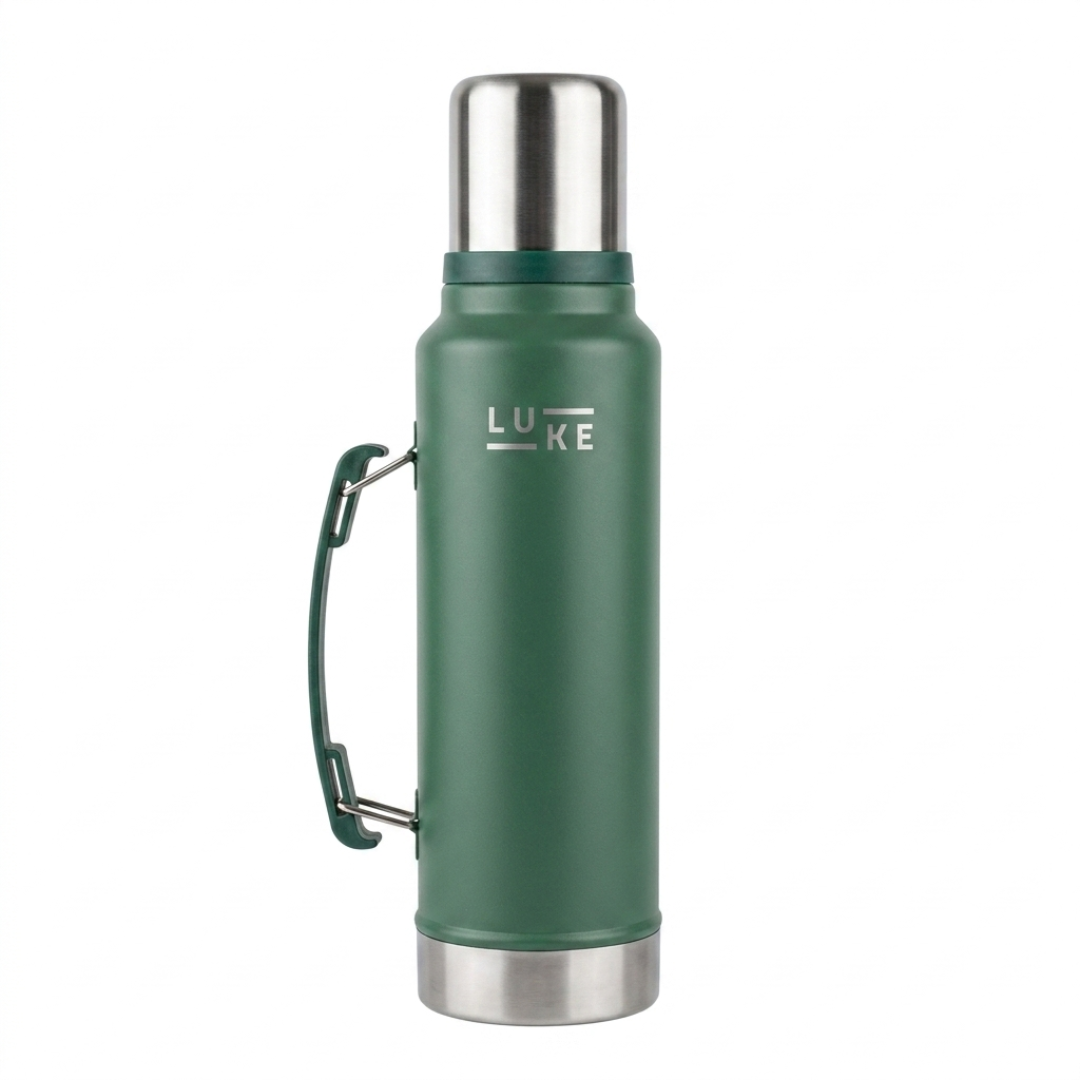 Termo Luke Granite edition  Acero Inoxidable 18/8 y Manija Retractil - Verde