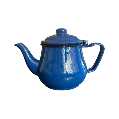 Tetera Para Té Café - 1l Enlozado Azul Vintage