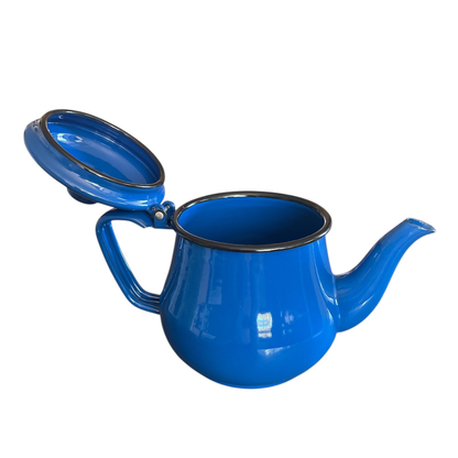 Tetera Para Té Café - 1l Enlozado Azul Vintage