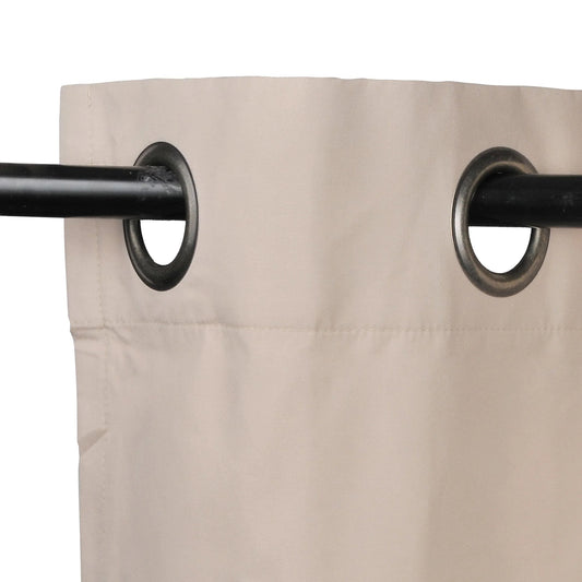 Cortina Sun Out Argollas, Color Crudo 2 Paños 140 X 220 Cm.