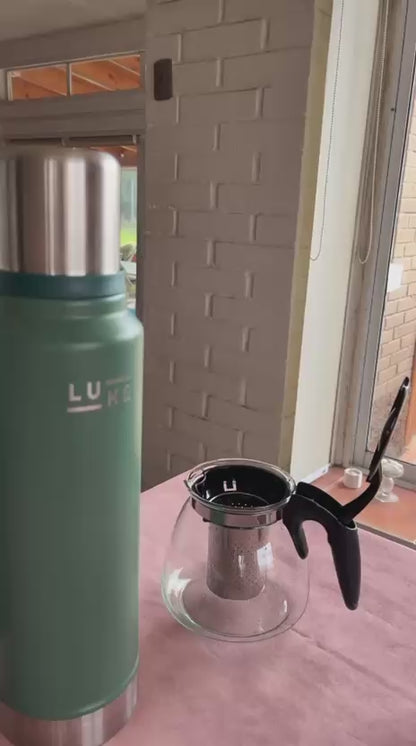 Tetera Té Infusiones Vidrio Filtro Acero Inoxidable 900ml