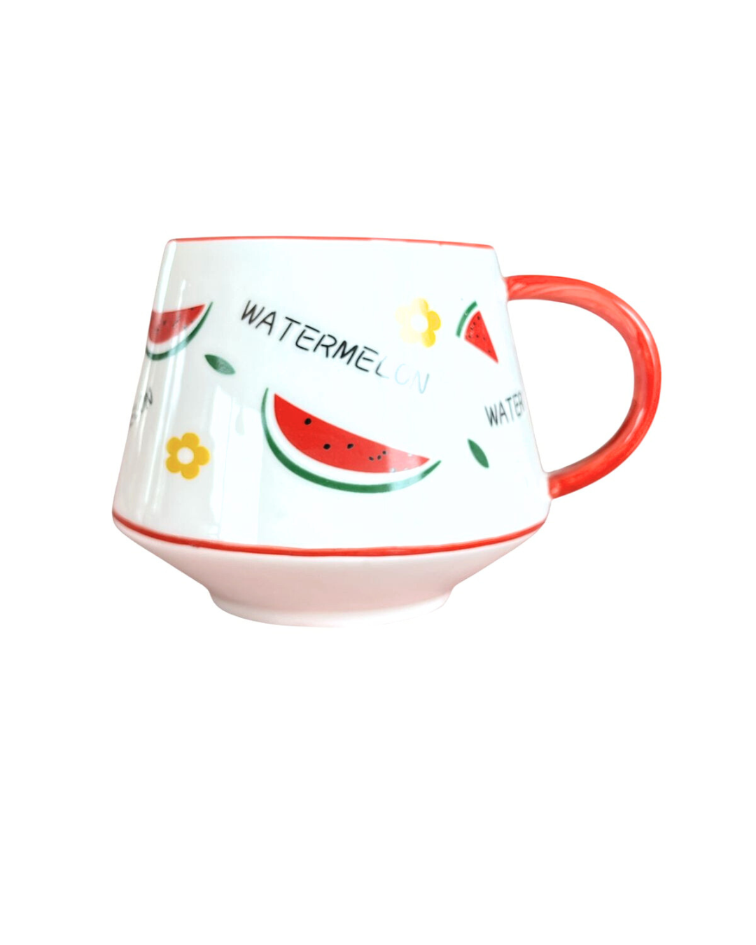 Juego De 6 Tazas Loza Y 6 Platos De Postre Diseño Frutas