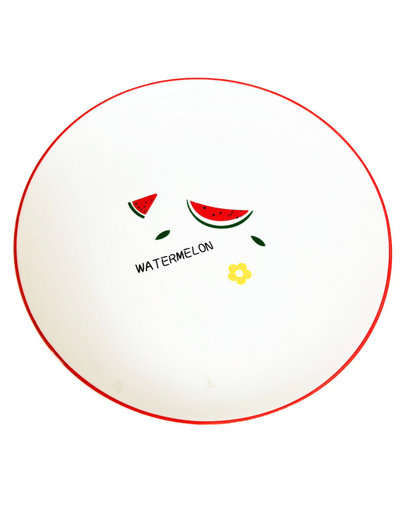 Juego De 6 Tazas Loza Y 6 Platos De Postre Diseño Frutas