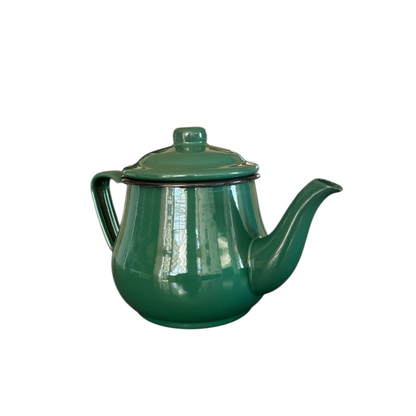 Tetera Para Té Café - 1l Enlozado Verde Vintage